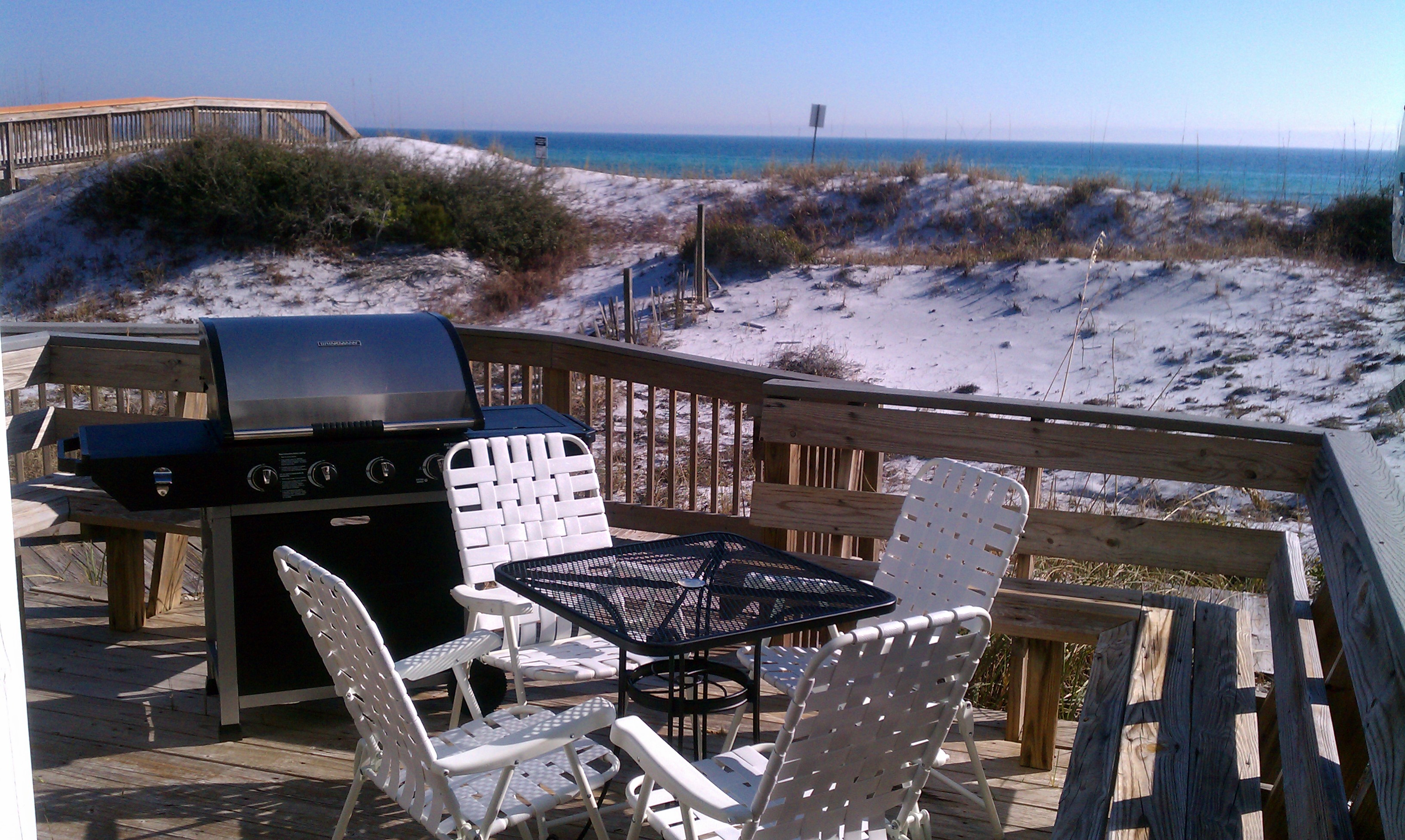 Grill right out back in the dunes. Try that with a condo!